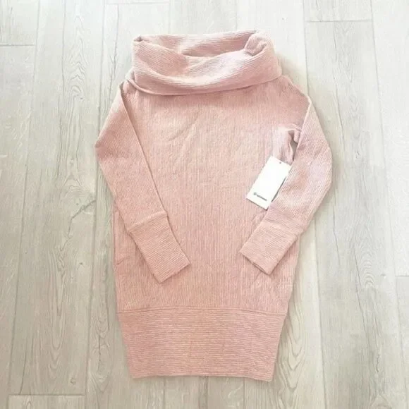 Lululemon Along The Way Knit Sweater Slouchy Dress Cowl Neck - Picture 6 of 7